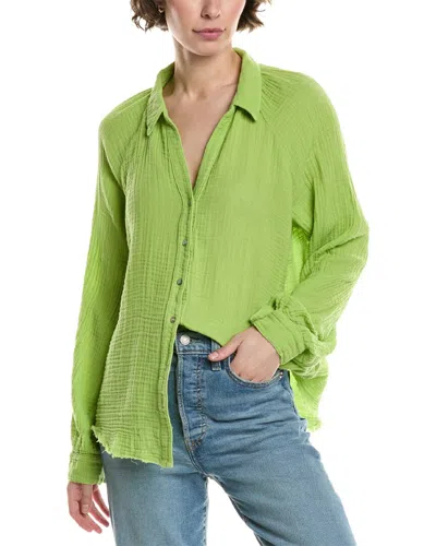 Michael Stars Toni Button-down Shirt In Green