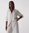 Michael Stars Toni Gauze Button Down Shirt In Crescent