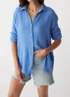 Michael Stars Toni Gauze Button Down Shirt In Multi