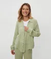 Michael Stars Toni Gauze Button Down Shirt In Seacrest