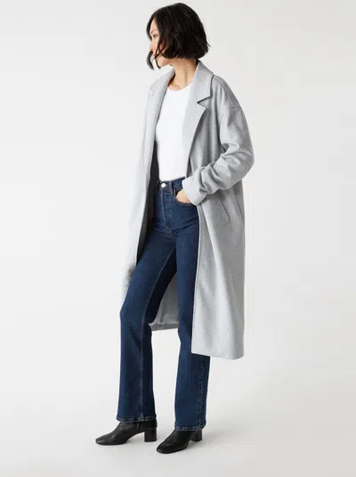 Michael Stars Torres Terry Overcoat In Heather Grey