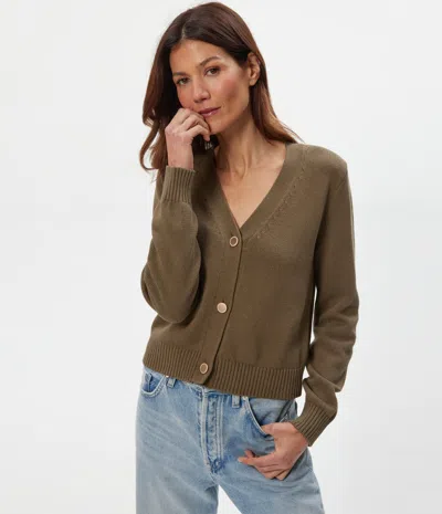 Michael Stars Tracey Cropped Cardigan In Brown