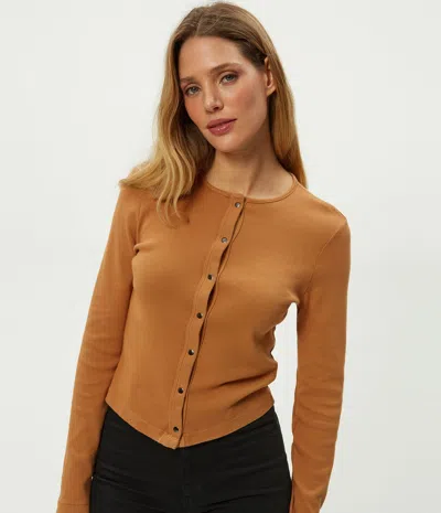 Michael Stars Trixie Cardigan In Brown