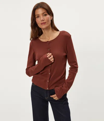 Michael Stars Trixie Cardigan In Brown