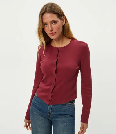 Michael Stars Trixie Cardigan In Burgundy