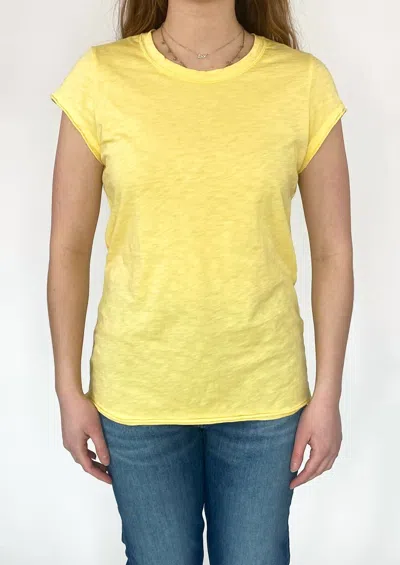 Michael Stars Trudy Crew Neck Tee In Yellow