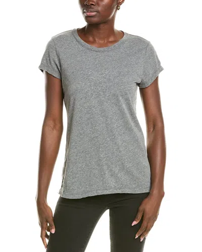 Michael Stars Trudy Rainbow Love T-shirt In Grey