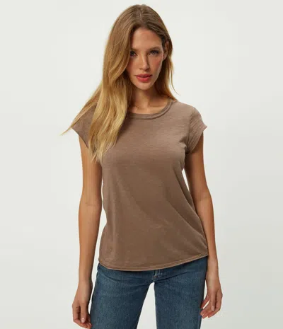 Michael Stars Trudy Supima Tee In Gray