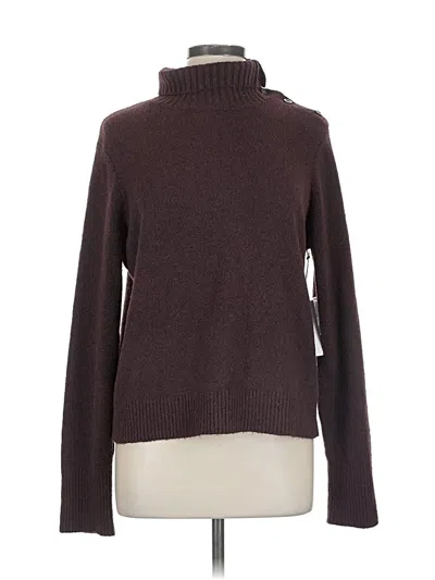 Pre-owned Michael Stars Turtleneck Sweater In Brown