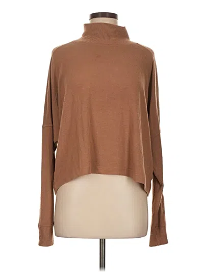 Pre-owned Michael Stars Turtleneck Sweater In Brown