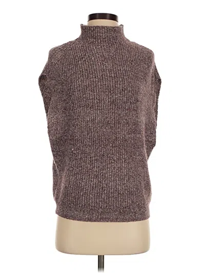 Pre-owned Michael Stars Turtleneck Sweater In Brown
