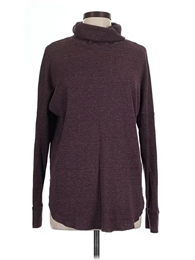 Pre-owned Michael Stars Turtleneck Sweater In Burgundy
