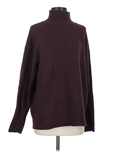 Pre-owned Michael Stars Turtleneck Sweater In Burgundy