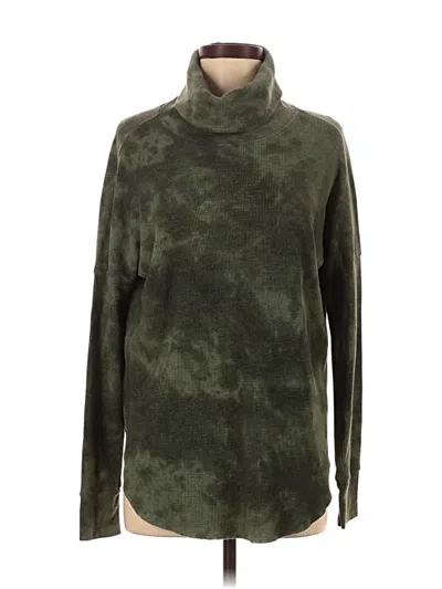 Pre-owned Michael Stars Turtleneck Sweater In Green