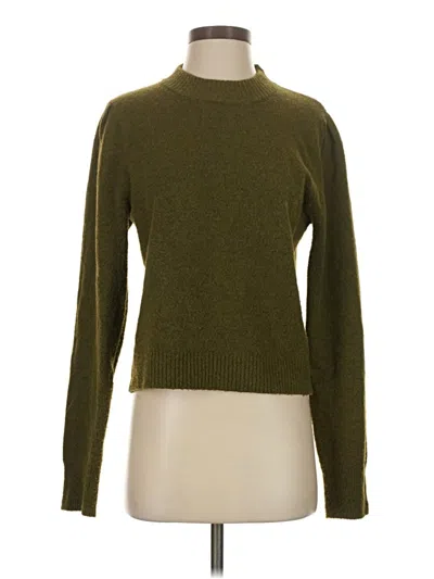 Pre-owned Michael Stars Turtleneck Sweater In Green