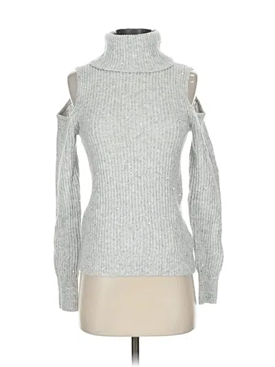 Pre-owned Michael Stars Turtleneck Sweater In Silver