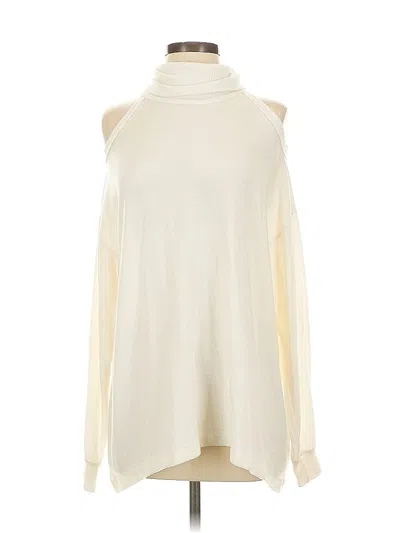 Pre-owned Michael Stars Turtleneck Sweater In White