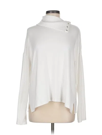 Pre-owned Michael Stars Turtleneck Sweater In White