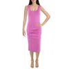 Michael Stars Ulla Womens Slit Ribbed Knit Midi Dress