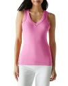 Michael Stars Maya V-neck Tank In Flamingo