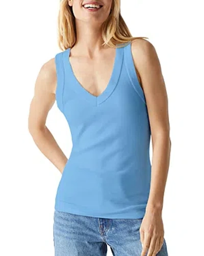 Michael Stars V Neck Tank In Blue