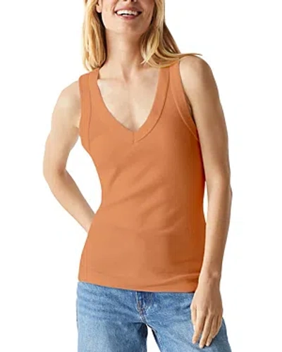 Michael Stars V Neck Tank In Brown