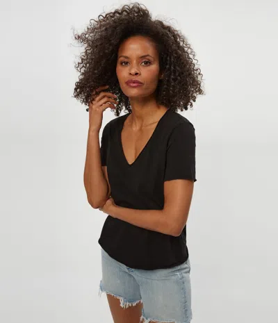 Michael Stars Vera Tee In Black