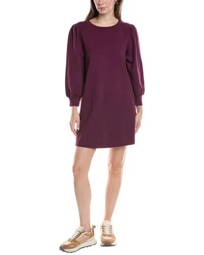 Michael Stars Veronica Puff Sleeve Shift Dress In Burgundy