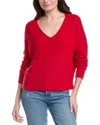 Michael Stars Vic Relaxed V-neck Pullover In Red