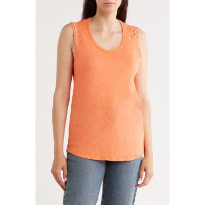 Michael Stars Vienna Lace Tank In Orange