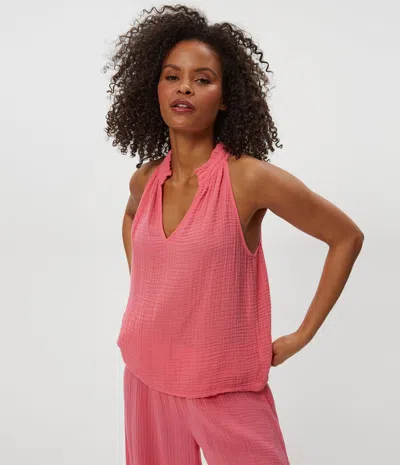 Michael Stars Viola Gauze Tank In Palm