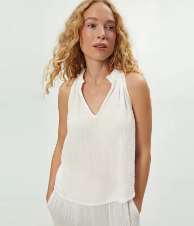 Michael Stars Viola Gauze Tank In Gray