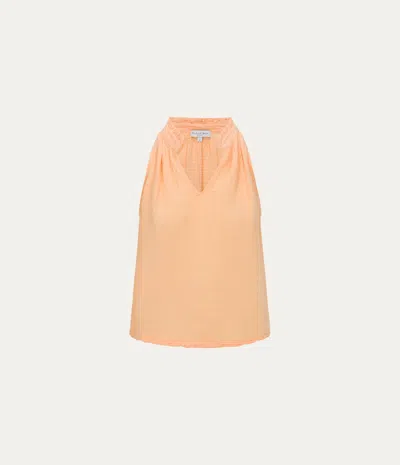 Michael Stars Viola Gauze Tank In Orange