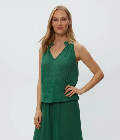 Michael Stars Viola Gauze Tank In Palm