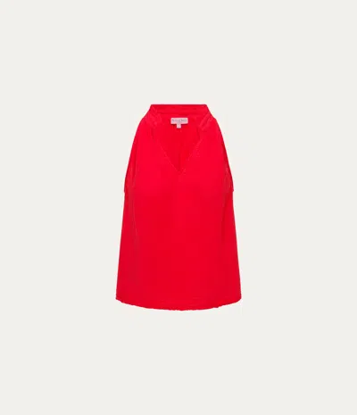 Michael Stars Viola Gauze Tank In Red