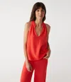 Michael Stars Viola Gauze Tank In Spritz