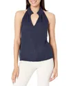 MICHAEL STARS VIOLA SPLIT NECK TANK TOP IN ADMIRAL