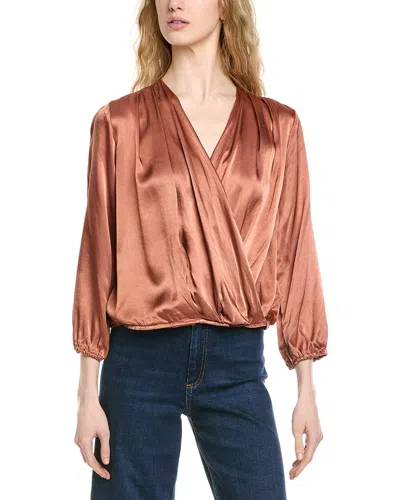 Michael Stars Vita Surplice Top In Brown