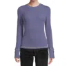 Michael Stars Willa Crew Neck Sweater With Button Cuff In Moonlit In Multi
