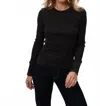 Michael Stars Willa Thermal Pullover Top In Black In Black