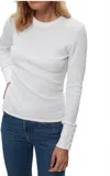 Michael Stars Willa Thermal Pullover Top In White In White