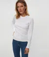 Michael Stars Willa Thermal Pullover Top In White In White