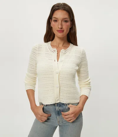 Michael Stars Winona Crewneck Cardigan In Neutral