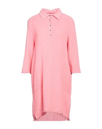 Michael Stars Woman Short Dress Coral Size S Cotton In Red