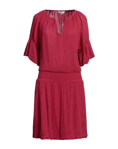 Michael Stars Woman Mini Dress Garnet Size L Cotton In Red