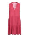 Michael Stars Woman Mini Dress Garnet Size L Cotton In Pitaya