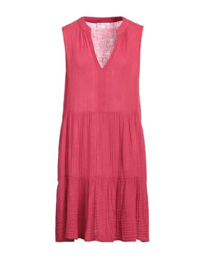 Michael Stars Woman Mini Dress Garnet Size L Cotton In Pitaya
