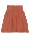 Michael Stars Woman Mini Skirt Brown Size Xs Cotton