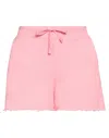 Michael Stars Woman Shorts & Bermuda Shorts Pink Size L Polyester, Cotton In Pink