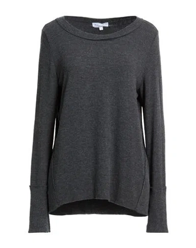 Michael Stars Woman Sweater Charcoal Size M Polyester, Rayon, Elastane In Gray